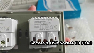 UBARO Socket & USB Socket EU-2AC-F